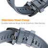 NotoCity Compatible with Fenix 7/Fenix 6/Fenix 5 Band,QuickFit 22mm Silicone Watch Band for Fenix 8 47mm/Fenix 7 Pro/Fenix 6 Pro/Fenix 5 Plus/Approach S70/S62/S60/Epix 2 Pro 47mm(Grey) view 4