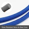 Flipline Kit,Climbing Harness, Adjustable Tree Lanyard, Rope Grab,Steel Swivel Snap Hook Fall Protection for Arborist,Tree Climbers (1/2x10ft,Blue) view 2