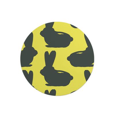 Questo Casa, Round Digital Printed Mouse Mat Non Slip Backing for Office and Home Use Diameter 22cm