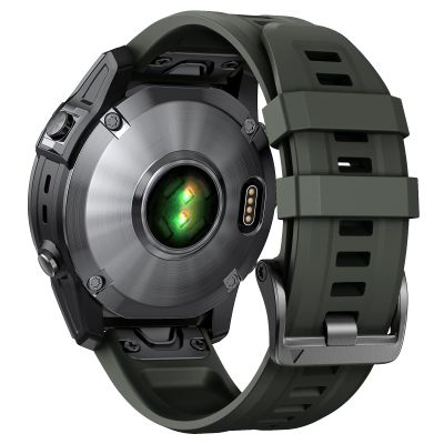 NotoCity Compatible with Fenix 7/Fenix 6/Fenix 5 Band,QuickFit 22mm Silicone Watch Band for Fenix 8 47mm/Fenix 7 Pro/Fenix 6 Pro/Fenix 5 Plus/Approach S70/S62/S60/Epix 2 Pro 47mm(Army green)
