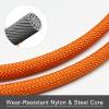 S.E.PEAK Flipline Kit,Climbing Harness, Adjustable Tree Lanyard, Rope Grab,Steel Swivel Snap Hook Fall Protection for Arborist,Tree Climbers (1/2x8ft,Orange) view 2
