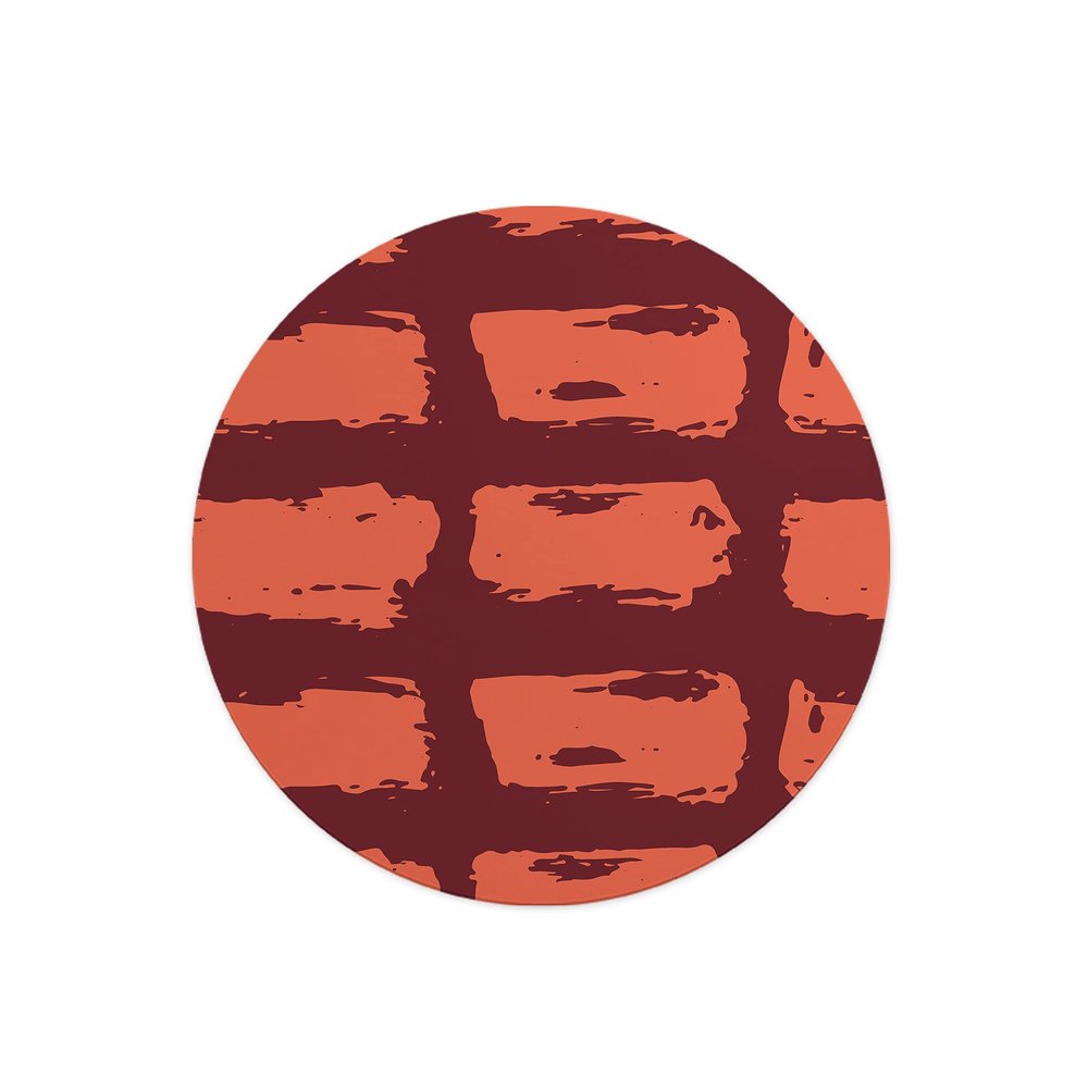 Questo Casa, Round Digital Printed Mouse Mat Non Slip Backing for Office and Home Use Diameter 22cm