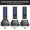 NotoCity Compatible with Fenix 7/Fenix 6/Fenix 5 Band,QuickFit 22mm Silicone Watch Band for Fenix 8 47mm/Fenix 7 Pro/Fenix 6 Pro/Fenix 5 Plus/Approach S70/S62/S60/Epix 2 Pro 47mm(Dark blue) view 4