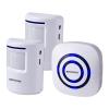 BESTOONE Motion Sensor Alarm, Long Range Wireless Driveway Alarm, Indoor Home Security System Electric Doorbells, 2 Motion Detector and 1 Alarm, 38 Chime Tunes, LED Indicator view 1