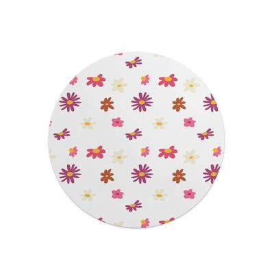 Questo Casa, Round Digital Printed Mouse Mat Non Slip Backing for Office and Home Use Diameter 22cm