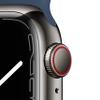 Apple Watch Series 7 (GPS + Cellular, 41MM) Graphite Stainless Steel Case with Abyss Blue Sport Band (Renewed) view 2