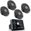 Hertz HMR 20 Marine Digital Media Receiver with 2 Pairs HEX Series HEX-65-M-TC 6.5" 4-Ohm Marine Coax Set - Charcoal view 1