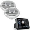 Hertz HMR 20 Marine Digital Media Receiver with 1 Pair HEX Series HEX-65-M-TW 6.5" 4-Ohm Marine Coax Set - White view 1