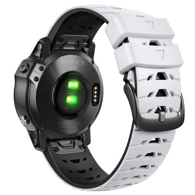 CUZOW for Garmin Fenix 5/5 Plus, For Fenix 6/6 Pro/Fenix 7, For Fenix 8 47mm/Forerunner 935/945,For Instinct/Approach S62, 22mm Soft Silicone Watch Band Replacement,(white)
