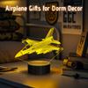 Anywin Warplane Night Lights,Kids Airplane 3D Night Light Bedside Lamp Fighter Toy Light 7 Colors Changing with Remote Control Best Christmas Gifts and Birthday Gifts for Boys Girls Kids Baby view 2