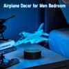 Anywin Warplane Night Lights,Kids Airplane 3D Night Light Bedside Lamp Fighter Toy Light 7 Colors Changing with Remote Control Best Christmas Gifts and Birthday Gifts for Boys Girls Kids Baby view 3