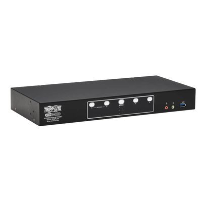 Tripp Lite 4-Port DisplayPort KVM Switch, Control Two Devices with Two Monitors Desktop Switch, UHD 4K @ 60Hz Video, Two USB 3.2 Gen 1 Ports, 3-Year Warranty (B006-DP2UA4)
