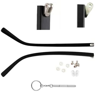 Eyeglasses Arms 1 Pair Glasses Sunglasses Replacement Temple TR90 Plastic Frame Double Teeth Convex (Width 0.27inch)