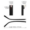 Eyeglasses Arms 1 Pair Glasses Sunglasses Replacement Temple TR90 Plastic Frame Double Teeth Convex (Width 0.27inch) view 2