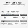 Plugable USB C Laptop Docking Station, Dual Monitor 4K 60Hz for Apple Mac M1/M2/M3/M4/M5, 2X HDMI or DisplayPort for MacBook, 100W Charging DisplayLink Dock, Driver Install Required (UD-6950PDH) view 2