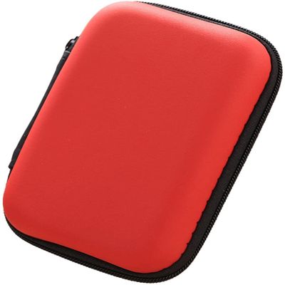 MJUHNHH 1 5Pcs Travel Cable Organizer,Data Cable Headphone Travel Bag Electronic Organizer, Waterproof Storage Bag,Net Mesh Red