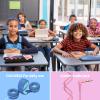 AILIHEN Kids Headphones Bulk 5-Pack for K-12 School Classroom, On-Ear Wired Headset with Microphone for Students Children with 93dB Volume Limited, 3.5mm Jack for Chromebooks Tablets Laptop Computer view 2