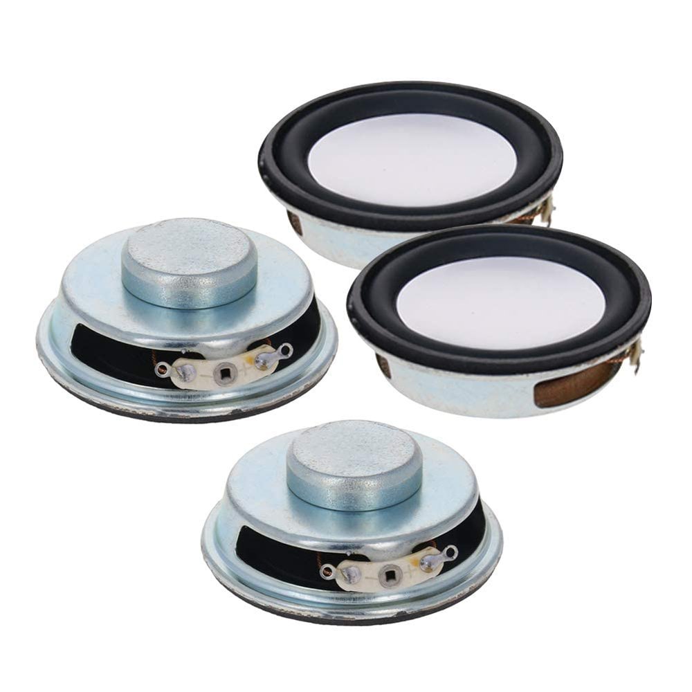 Fielect 4Pcs 5W 8 Ohm DIY Magnetic Speaker Internal Magnet Mini Speaker Audio Speaker Stereo Woofer Loudspeaker 50mm Diameter Replacement Loudspeaker