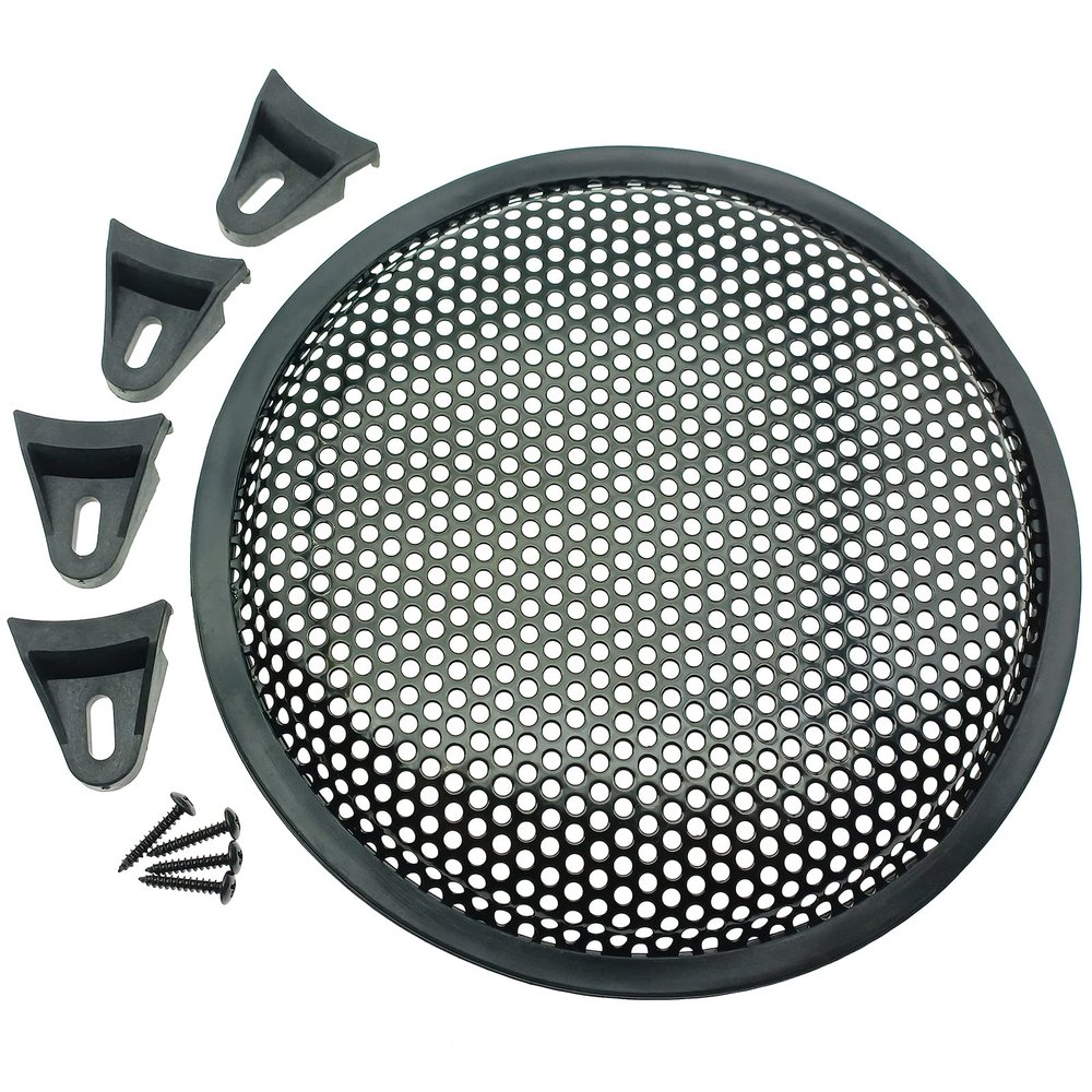 2 Pack 8 Inch Metal Mesh Speaker Grills Covers Subwoofer Grill Protective Case with with Mounting Screws for Home Audio Car Speaker [FDXGYH,Black]