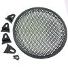 2 Pack 8 Inch Metal Mesh Speaker Grills Covers Subwoofer Grill Protective Case with with Mounting Screws for Home Audio Car Speaker [FDXGYH,Black] view 3