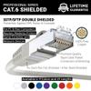 InstallerParts (10 Pack Ethernet Cable CAT6A Cable Shielded (SSTP) Booted 100 FT - Gray - Professional Series - 10Gigabit/Sec Network/High Speed Internet Cable, 550MHZ view 2