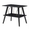 Crosley Manchester Record Player Stand, Media Console with Vinyl Storage, Modern Home Organizer, Black view 1