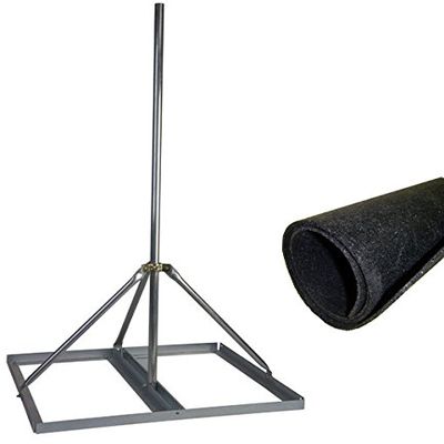 Non-Penetrating Roof Mount with 2" x 120" Mast with Rubber Roof Mat