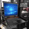 Rack Mount KVM Console, 19" Rack Mount Monitor, Single Port VGA, 1U LCD KVM Drawer with Keyboard and Touch Pad, 17.6"x19.9"x1.67" (W x D x H),12801024@60Hz, USB/VGA Cable Included,50,000 MTBF view 2