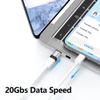SHEEAST Magnetic USB C Adapter Straight 24 Pin Mini Magnetic USB C Adapter Connector 2 Pack 100W PD Fast Charge 20Gbs Data Transfer USB3.1 view 4