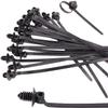 100 Pack Cable Zip Ties, 8.3 inch Heavy Duty Nylon Push Mount Self Locking UV Resistant Assortment for Indoor Wire Tying (Black-100Pack) view 4