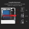 BBNB Gaming Case,Mid-Tower PC Gaming Case ATX/M-ATX/ITX - Front I/O USB 3.0 Port - Tempered Glass Side Panel - 6 Fan Position - Water Cooling Ready view 4