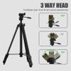 55 inch Lightweight Aluminum Laser Level Tripod with Bubble Level, Quick Release Plate with 1/4"-20 Screw Mount for Laser Level, Point Lasers view 2