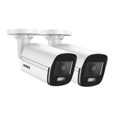 ANNKE 3K Add-On Security Bullet Camera with Full Color Night Vision, 2X 4-in-1 TVI/AHD/CVI/CVBS CCTV Surveillance Cam with Built-in Mic, 2.8mm Lens, IP67 Weatherproof, (Cable & Adapter Included)
