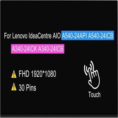 23.8" Screen Replacement for Lenovo ideacentre A540-24API A540-24ICB A340-24ICK A340-24ICB F0ER F0EL F0EM F0E6 5M10U49651 01AG986 LCD Display Panel (Only for Touchscreen Version)