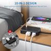 Extension Cord 25 Ft NTONPOWER Long Extension Cord with 6 Widely Spaced Outlet, Power Strip with 4 USB Port(2 USB-C), Wall Mount for Home Office, Dorm Room and Nightstand, Black view 3