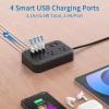 Extension Cord 25 Ft NTONPOWER Long Extension Cord with 6 Widely Spaced Outlet, Power Strip with 4 USB Port(2 USB-C), Wall Mount for Home Office, Dorm Room and Nightstand, Black view 4