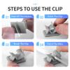 30 Pack Viaky Wire Holder for 0.4 Inch(Max) Cable - Cable Management Organizer Cable Clips Strong Adhesive Cord Hooks - Home, Office, Car, Cubicle, Desk, Wall, Nightstand Accessories - Grey view 3