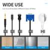 30 Pack Viaky Wire Holder for 0.4 Inch(Max) Cable - Cable Management Organizer Cable Clips Strong Adhesive Cord Hooks - Home, Office, Car, Cubicle, Desk, Wall, Nightstand Accessories - Grey view 4