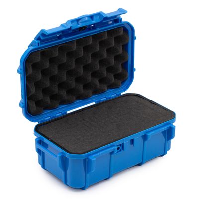 Evergreen 57 Waterproof Dry Box Protective Case with Pick & Pluck Foam - Travel Safe/Mil Spec/USA Made - for Cameras, Phones, Hiking, Boating, Water Sports, Action Cams (Blue)