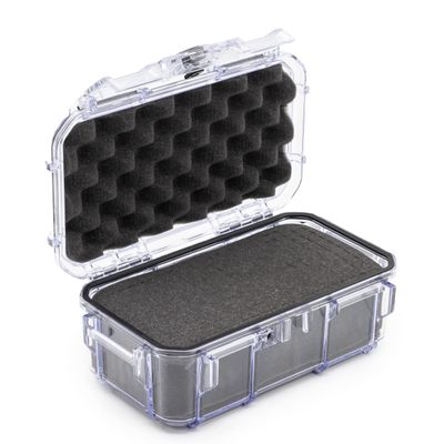 Evergreen 57 Waterproof Dry Box Protective Case with Pick & Pluck Foam - Travel Safe/Mil Spec/USA Made - for Cameras, Phones, Hiking, Boating, Water Sports, Action Cams (Clear)