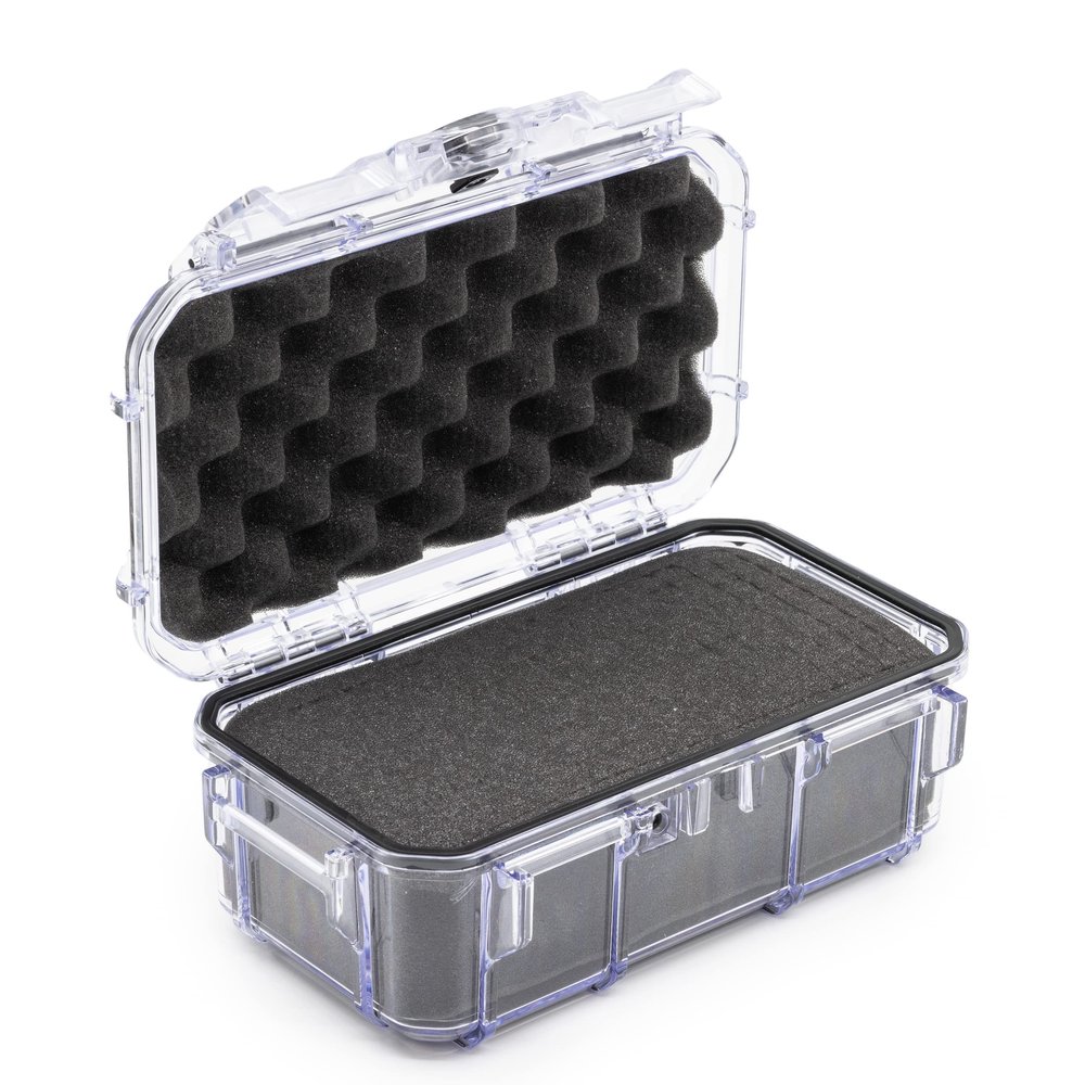 Evergreen 57 Waterproof Dry Box Protective Case with Pick & Pluck Foam - Travel Safe/Mil Spec/USA Made - for Cameras, Phones, Hiking, Boating, Water Sports, Action Cams (Clear)
