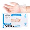 ForPro Disposable Vinyl Gloves, Clear, Industrial Grade, Powder-Free, Latex-Free, Non-Sterile, Food Safe, 2.75 Mil. Palm, 3.9 Mil. Fingers, Small, 100-Count (Pack of 10) view 2