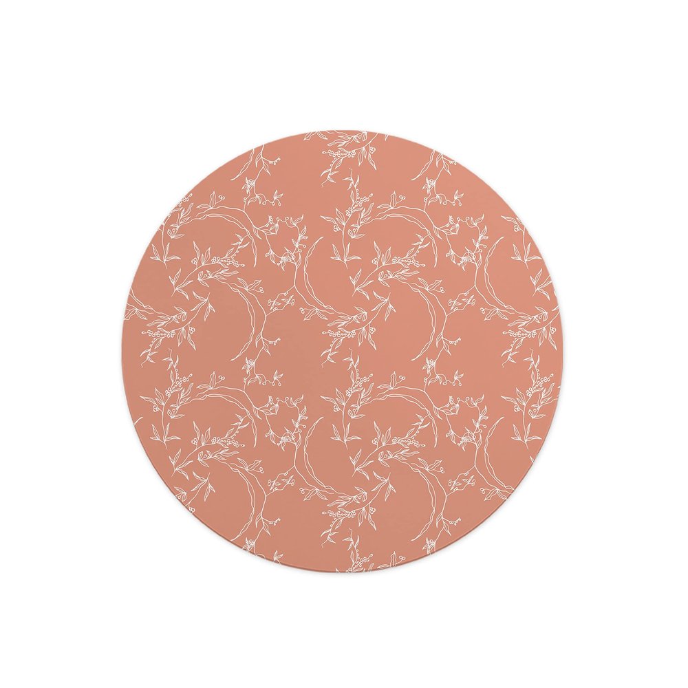 Questo Casa, Round Digital Printed Mouse Mat Non Slip Backing for Office and Home Use Diameter 22cm