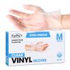 ForPro Disposable Vinyl Gloves, Clear, Industrial Grade, Powder-Free, Latex-Free, Non-Sterile, Food Safe, 2.75 Mil. Palm, 3.9 Mil. Fingers, Medium, 100-Count (Pack of 10) view 2