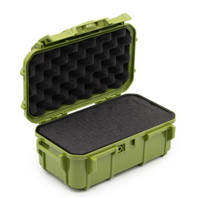 Evergreen 57 Waterproof Dry Box Protective Case with Pick & Pluck Foam - Travel Safe/Mil Spec/USA Made - for Cameras, Phones, Hiking, Boating, Water Sports, Action Cams (Green)