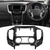 Dash Mounting Kits, Fydun 2 Din Black Plastic Audio Stereo Fascia Navigation Frame for L200 Triton 20152019 Manual AC view 3