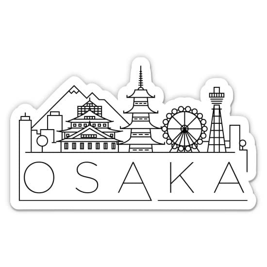 Squiddy Osaka Japan - Vinyl Sticker Decal for Phone, Laptop, Water Bottle (3" Wide)
