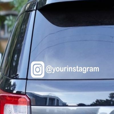 Business Social Media Decal by Check Custom Design - Multiple Sizes and Colors