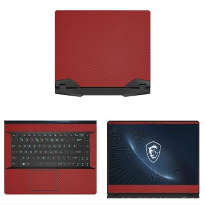 Decalrus - Protective Decal for The MSI Vector GP66 15 (15.6" Screen) Laptop RED Carbon Fiber Vinyl Cover wrap CFmsiVector15_GP66Red