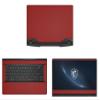 Decalrus - Protective Decal for The MSI Vector GP66 15 (15.6" Screen) Laptop RED Carbon Fiber Vinyl Cover wrap CFmsiVector15_GP66Red view 1